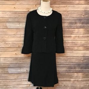 Ann Taylor Navy Blue SwingSuiting Blazer/Skirt set